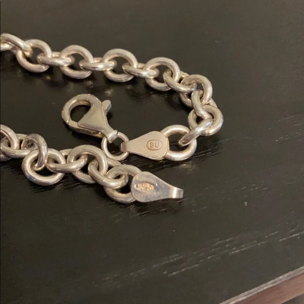 Circle Chain Link Bracelet 925 Sterling Silver